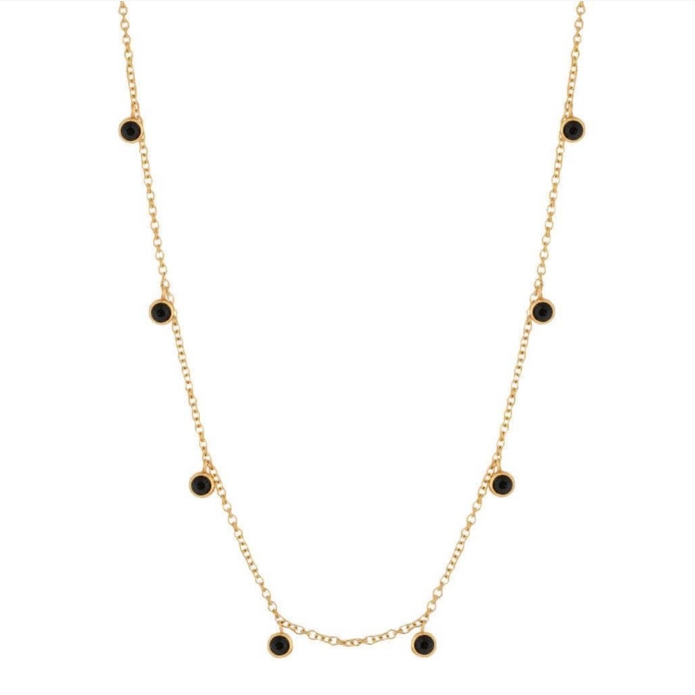 NWT Bohomoon Sable Necklace Black & Gold